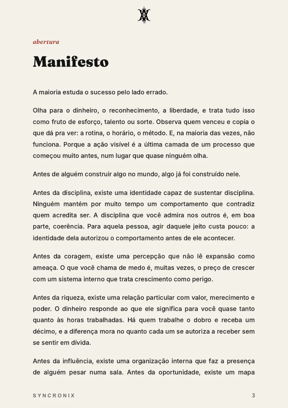 Manifesto de abertura