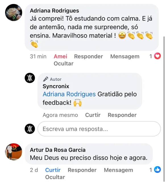 Comentário real de um leitor de A Chave do Poder