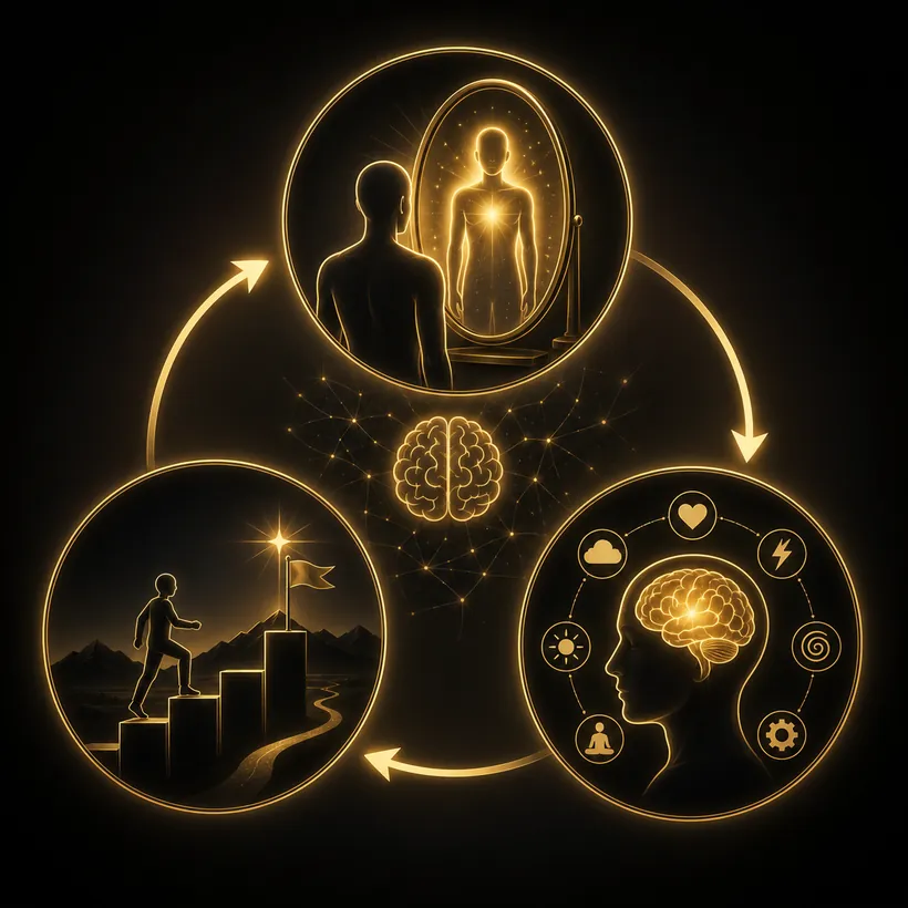 O ciclo da autoimagem: a imagem que você vê de si, o estado em que a mente opera e a ação que leva ao resultado