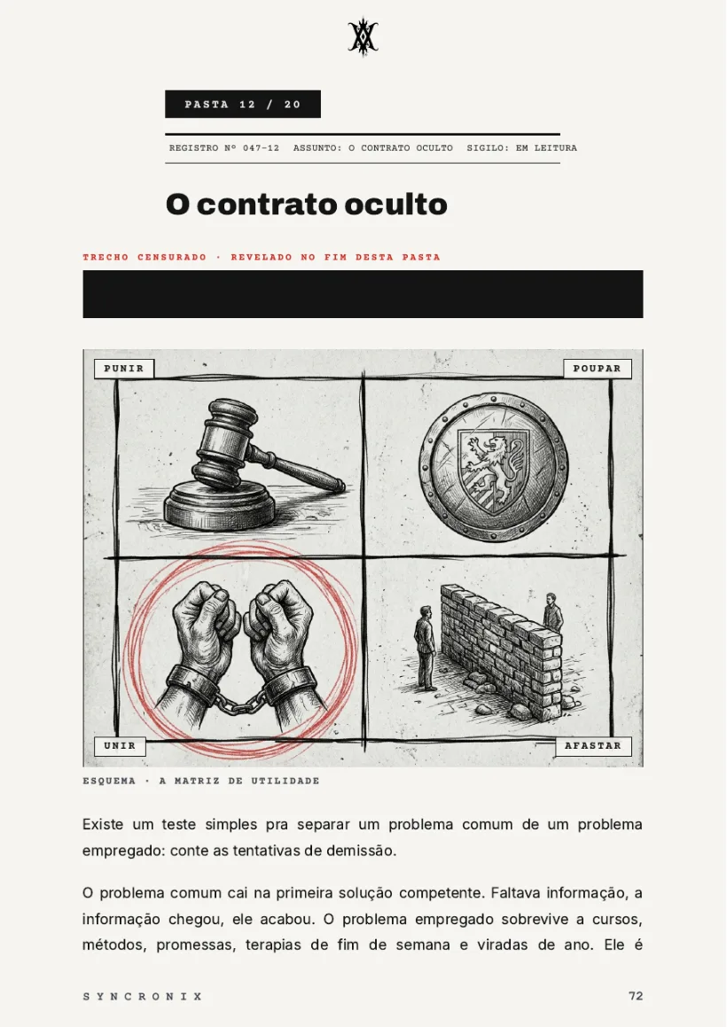 Página real do livro: a matriz de utilidade